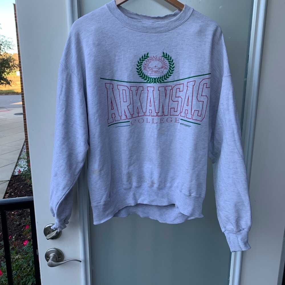 Vintage 90’s  Arkansas college women  Pullover Sweatshirt  College House Large